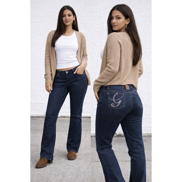 G-Unit Denim - G-Unit Juniors Dark Wash Embroidered G Y2K Bootcut Jeans Size 15 Hip Hop